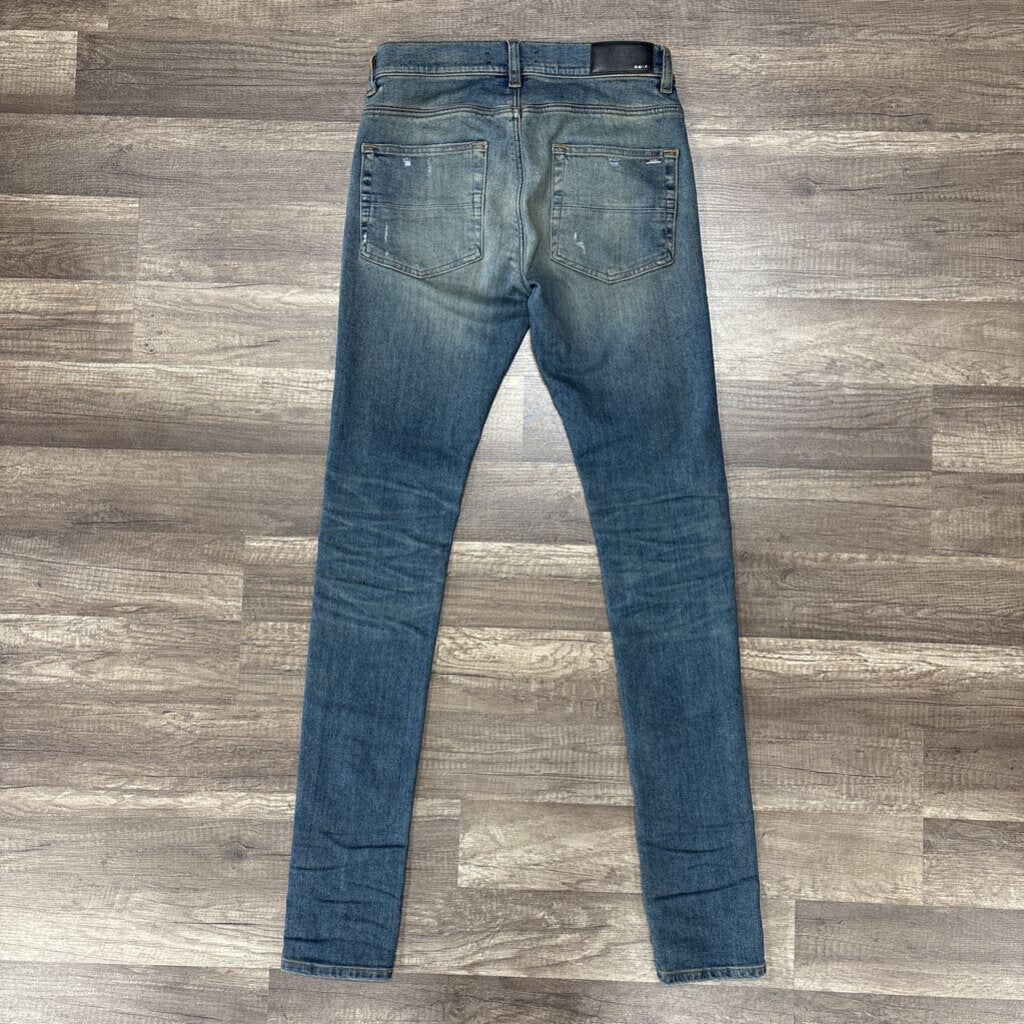Amiri Jean Plain Distressed patch