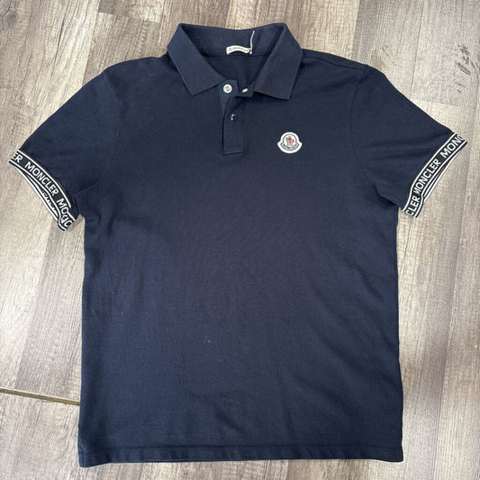 Moncler Polo Shirt Navy Blue