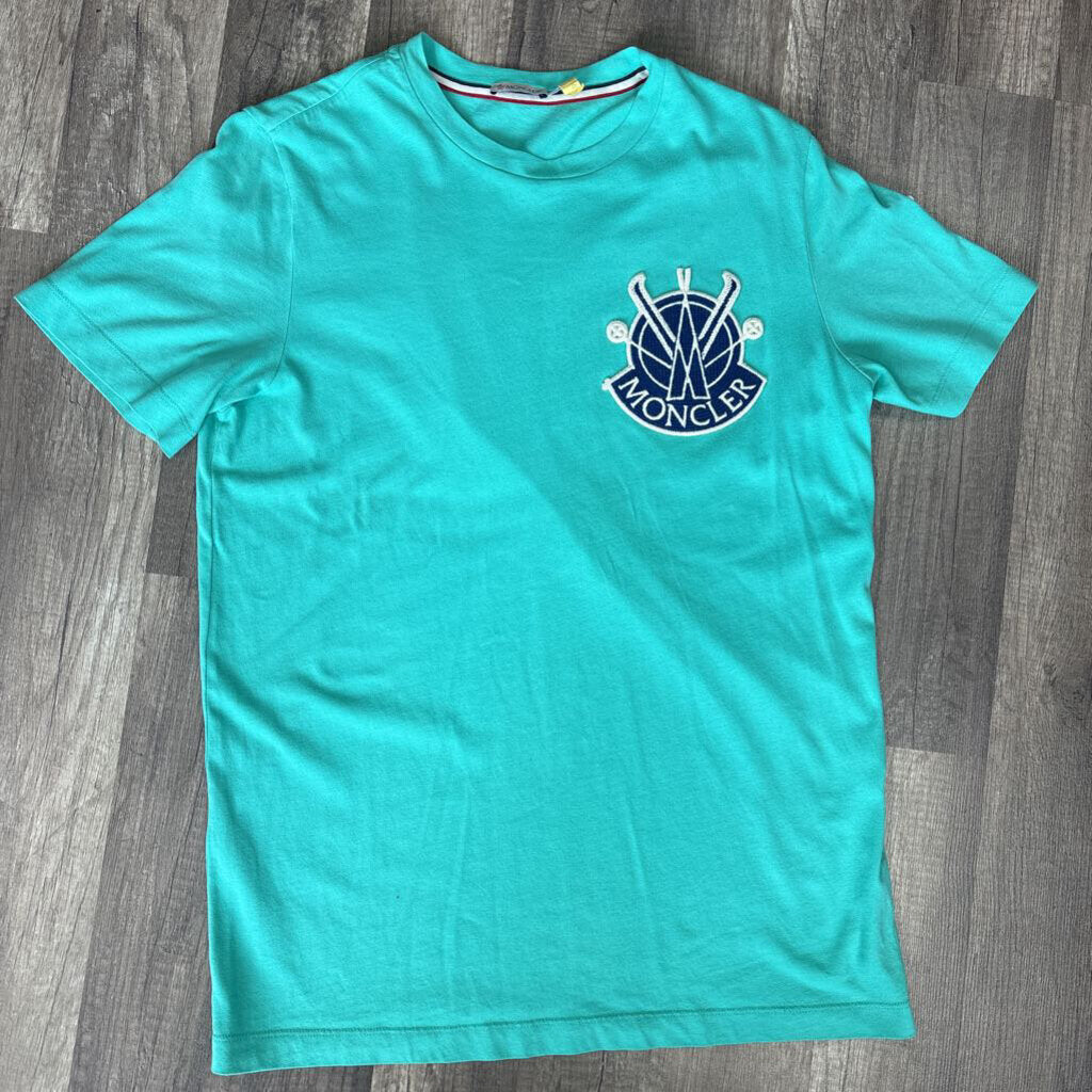 Moncler Teal T-shirt Royal Logo