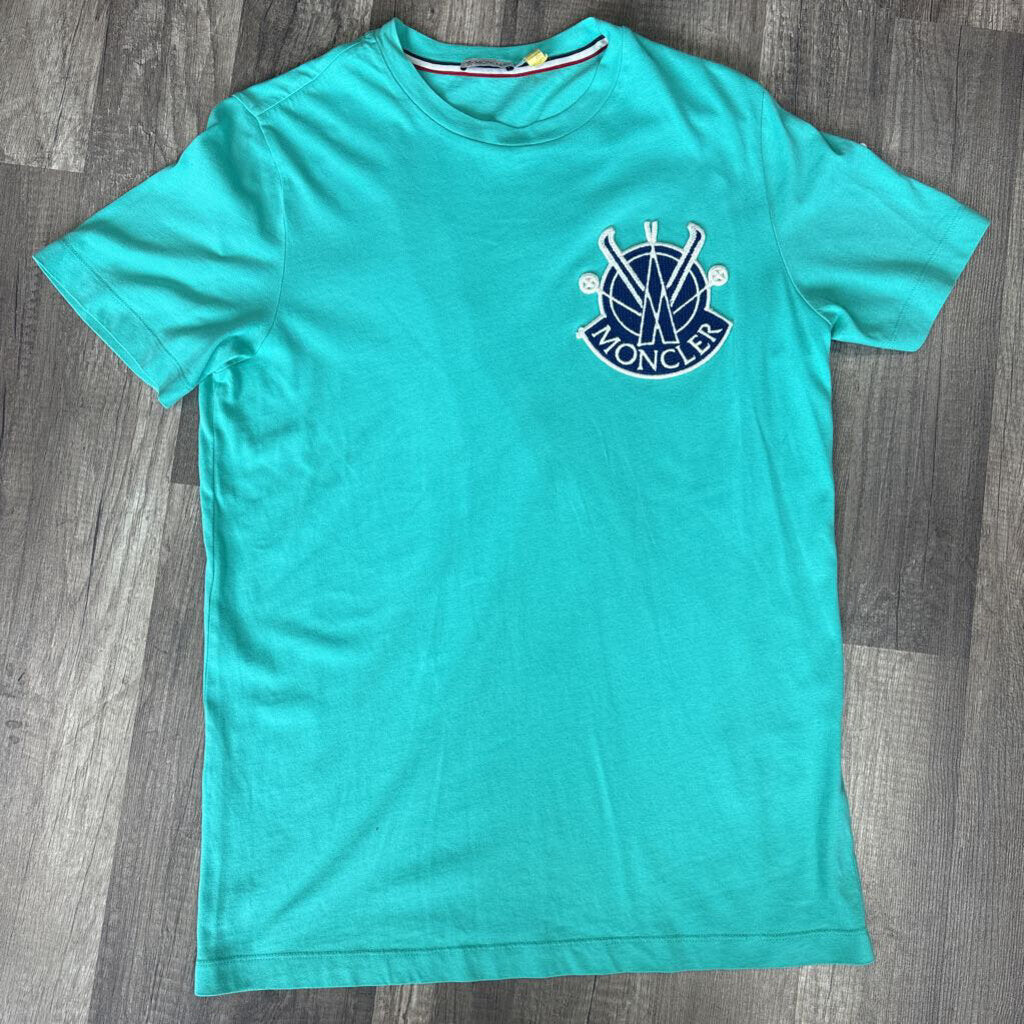 Moncler Teal T-shirt Royal Logo