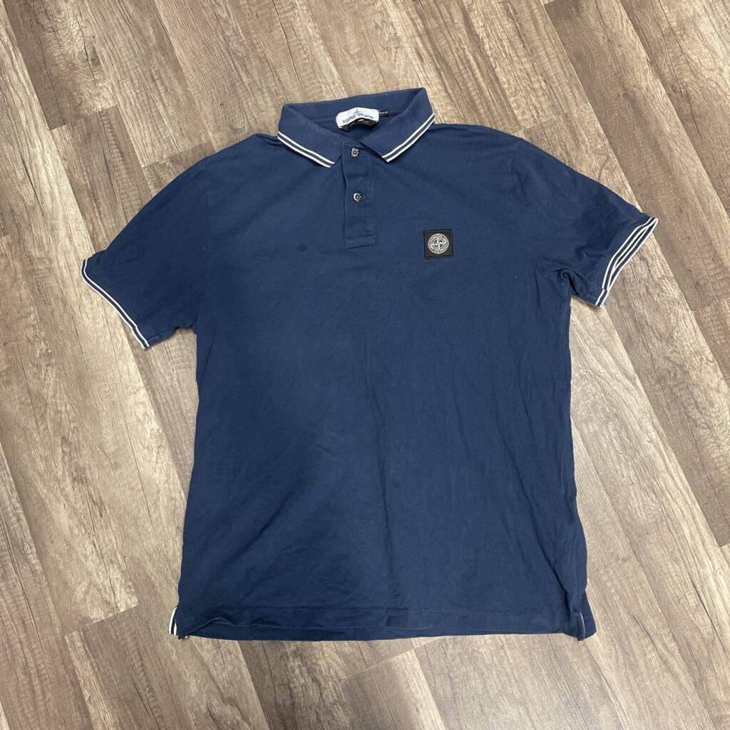 Stone Island Polo Navy/White