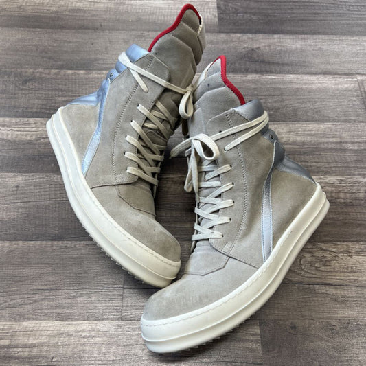 rick owens geobasket grey silver white (no box)