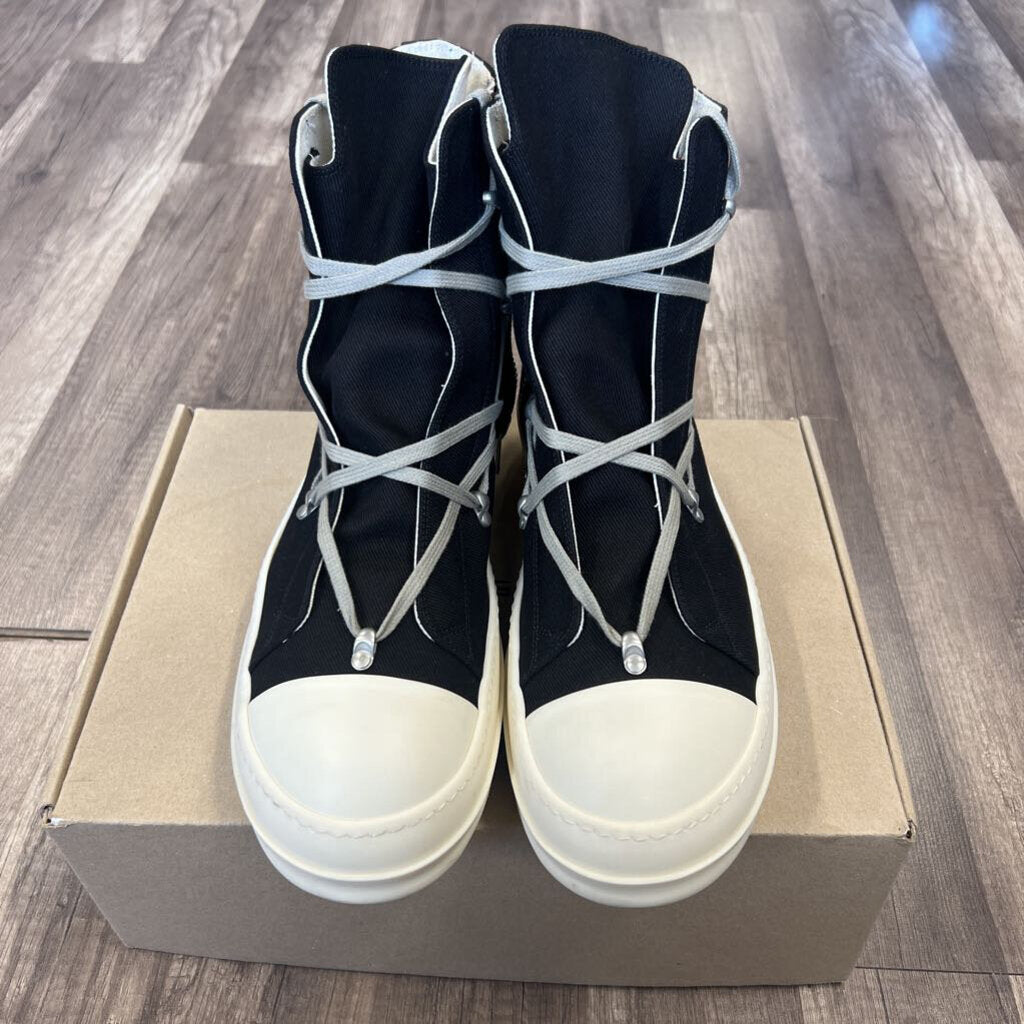 rick owens hexagon laces hi top