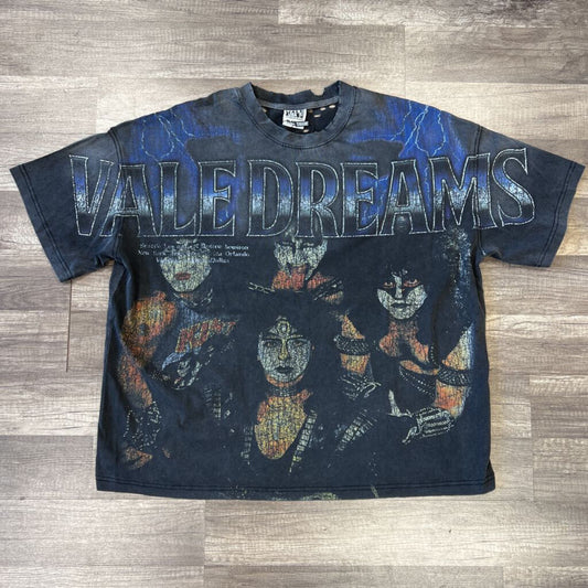 Vale shirt "kiss" rockstar faded blue black
