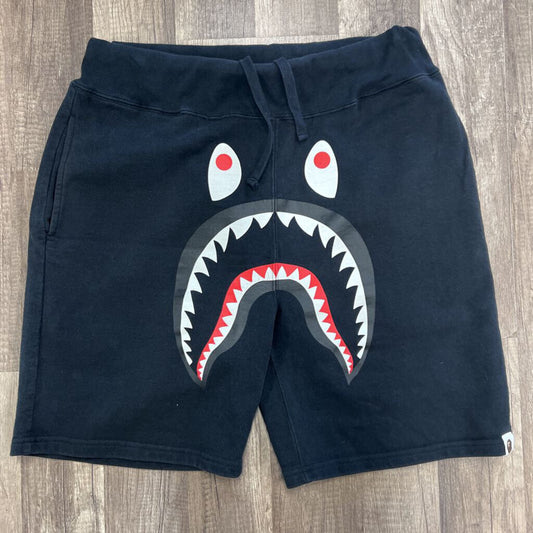 Bape shark shorts black