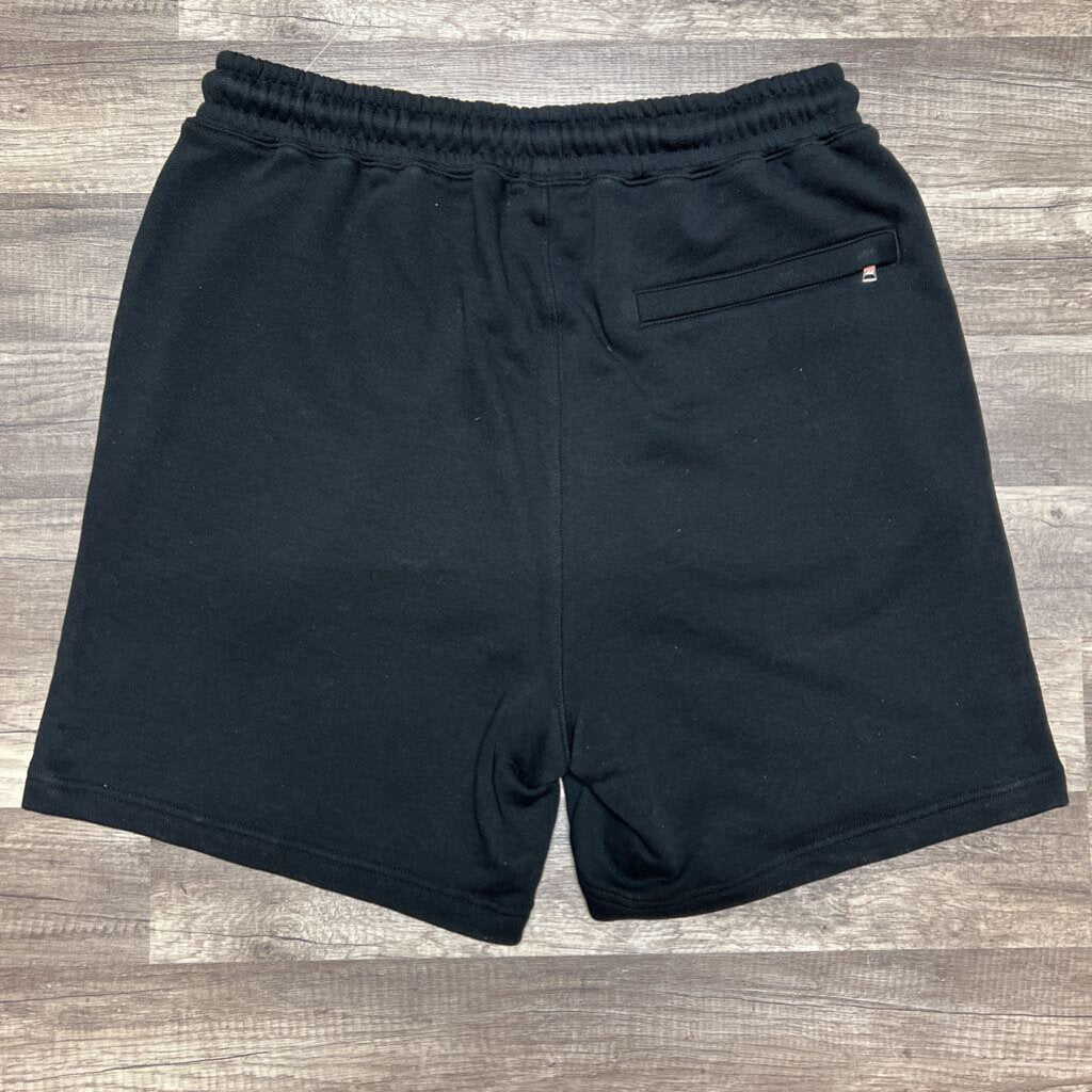 Bape sweat shorts black silver emblem
