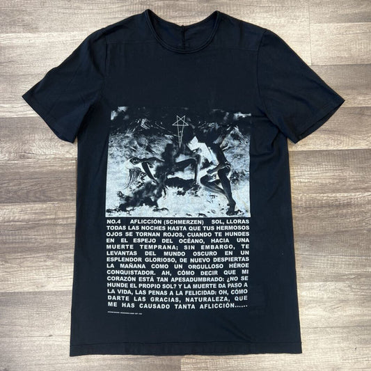 Rick owens shirt DRKSHDW scripture black