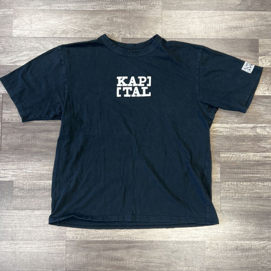 Kapital shirt square font black
