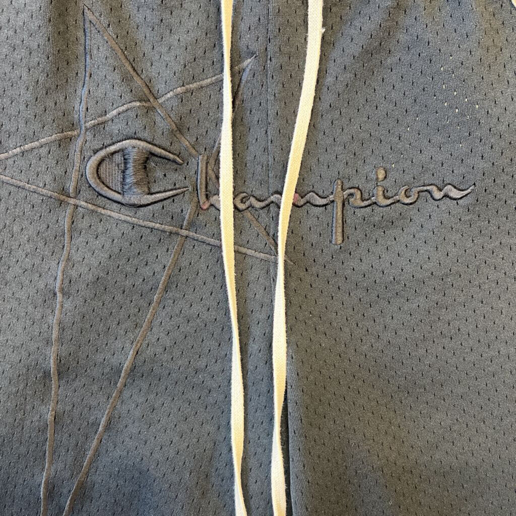 rick Owens x champion shorts black