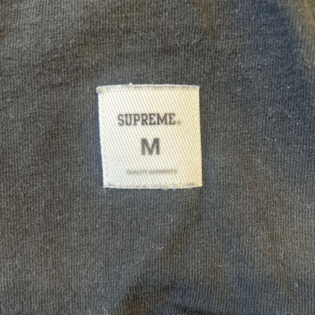 supreme shirt white logo embroidered