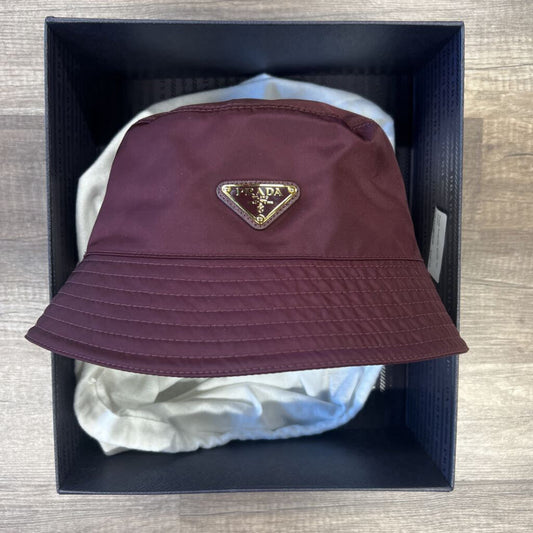 Prada burgundy bucket hat (new)