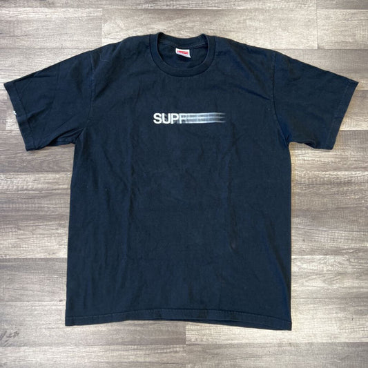 Supreme shirt black faded logo