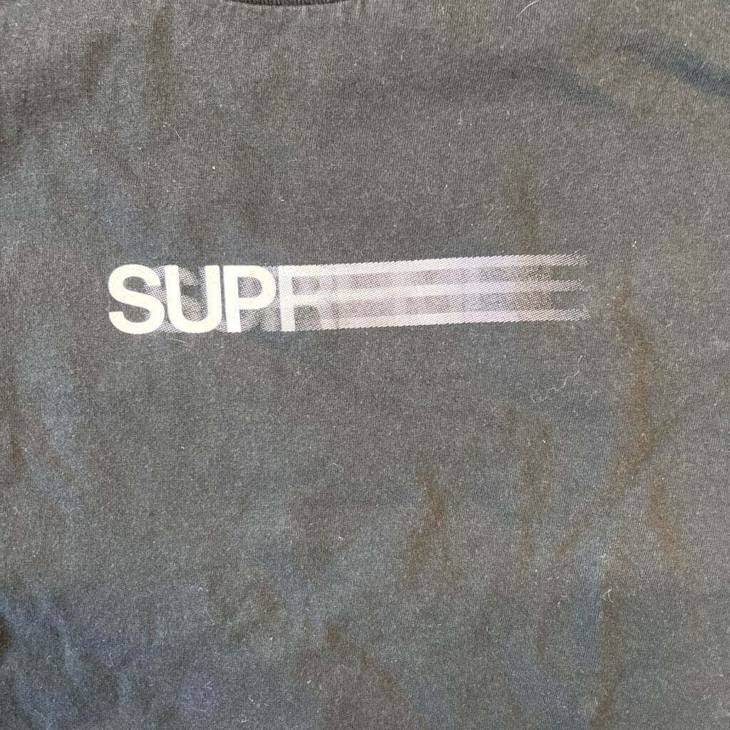Supreme shirt black faded logo