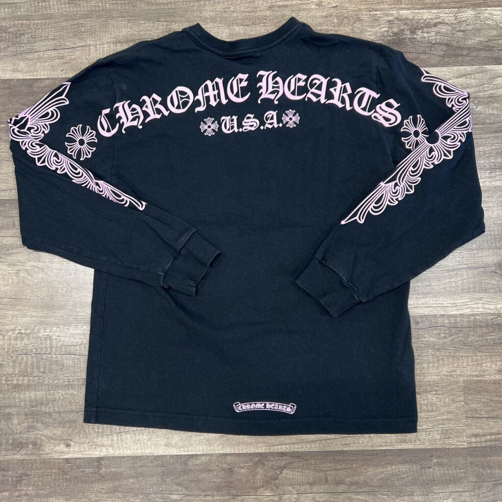 Chrome hearts Matty shirt long sleeve black pink