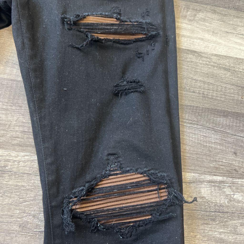Amiri jeans black mx1 brown patch