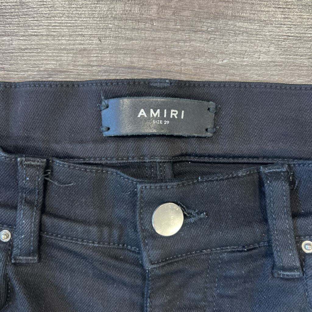 amiri jeans black mx1 bandana patch