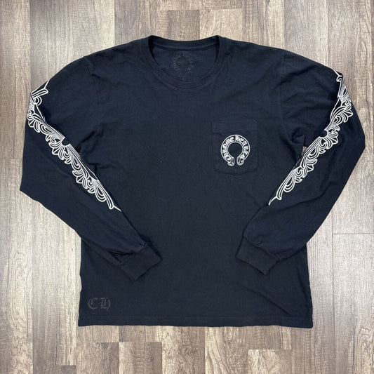 Chrome Hearts Long Sleeve Floral Horseshoe