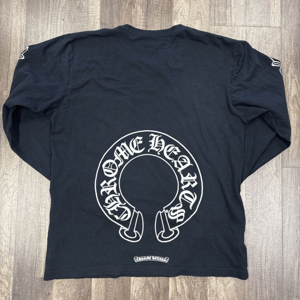Chrome Hearts Long Sleeve Floral Horseshoe
