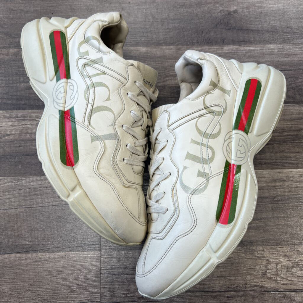 gucci rython beige logo