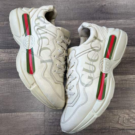 gucci rython beige logo