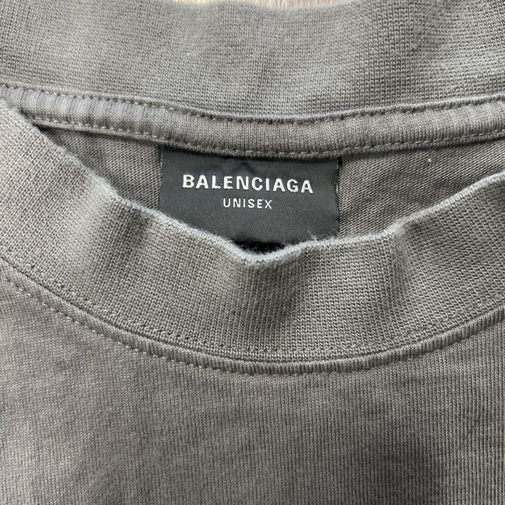 Balenciaga grey shirt black logo