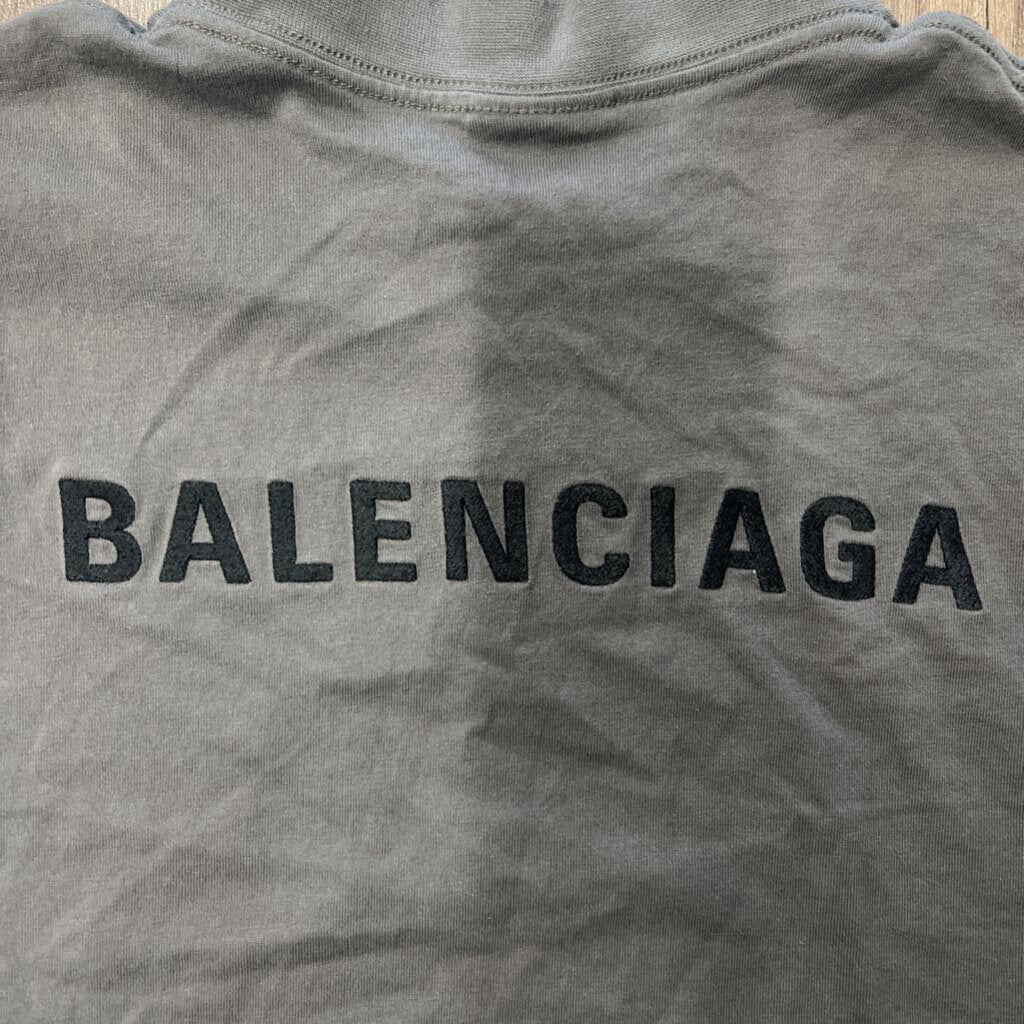 Balenciaga grey shirt black logo