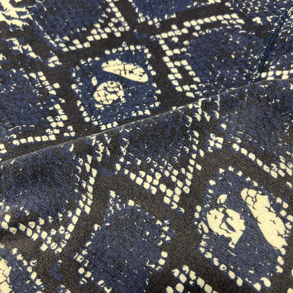 Bape Hoodie Blue Snakeskin