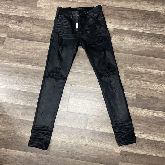 Amiri jean black wax mx1 black patch