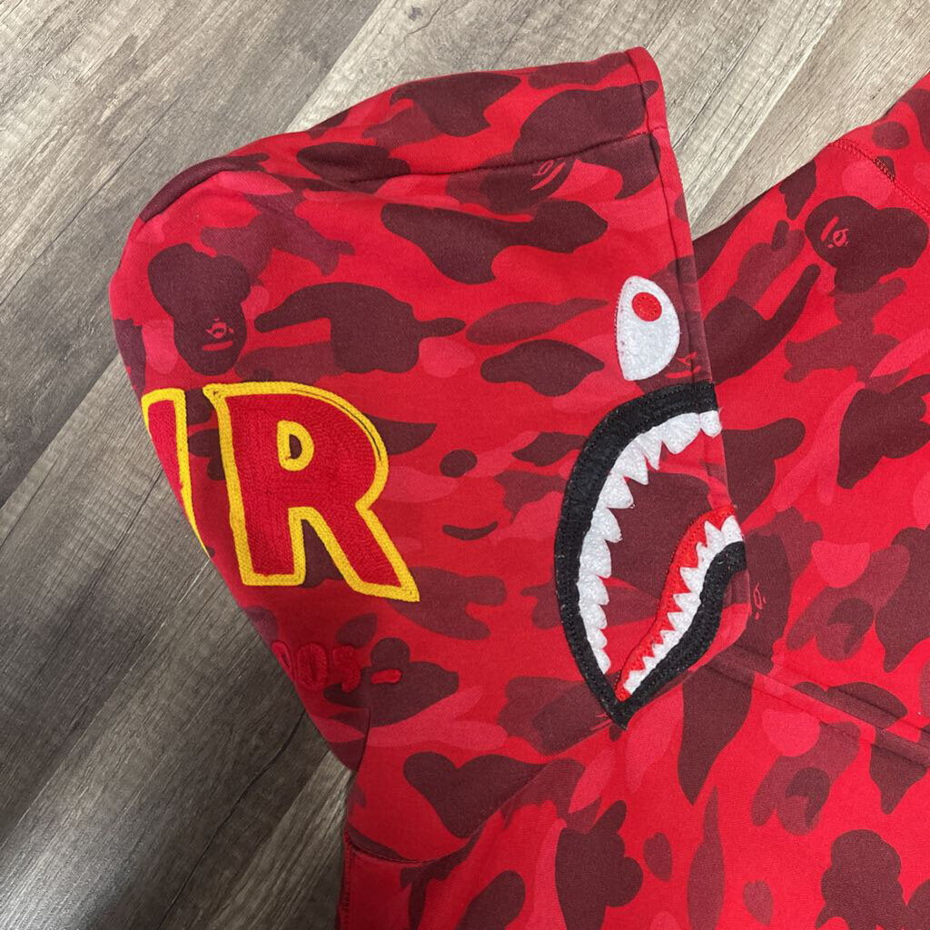 Bape Shark PONDR Hoodie Red