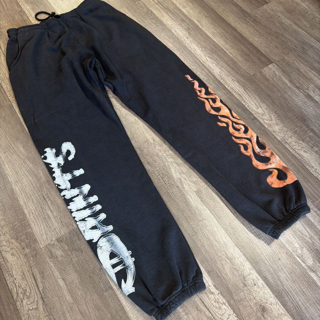 Saints Flame Sweatpants Black