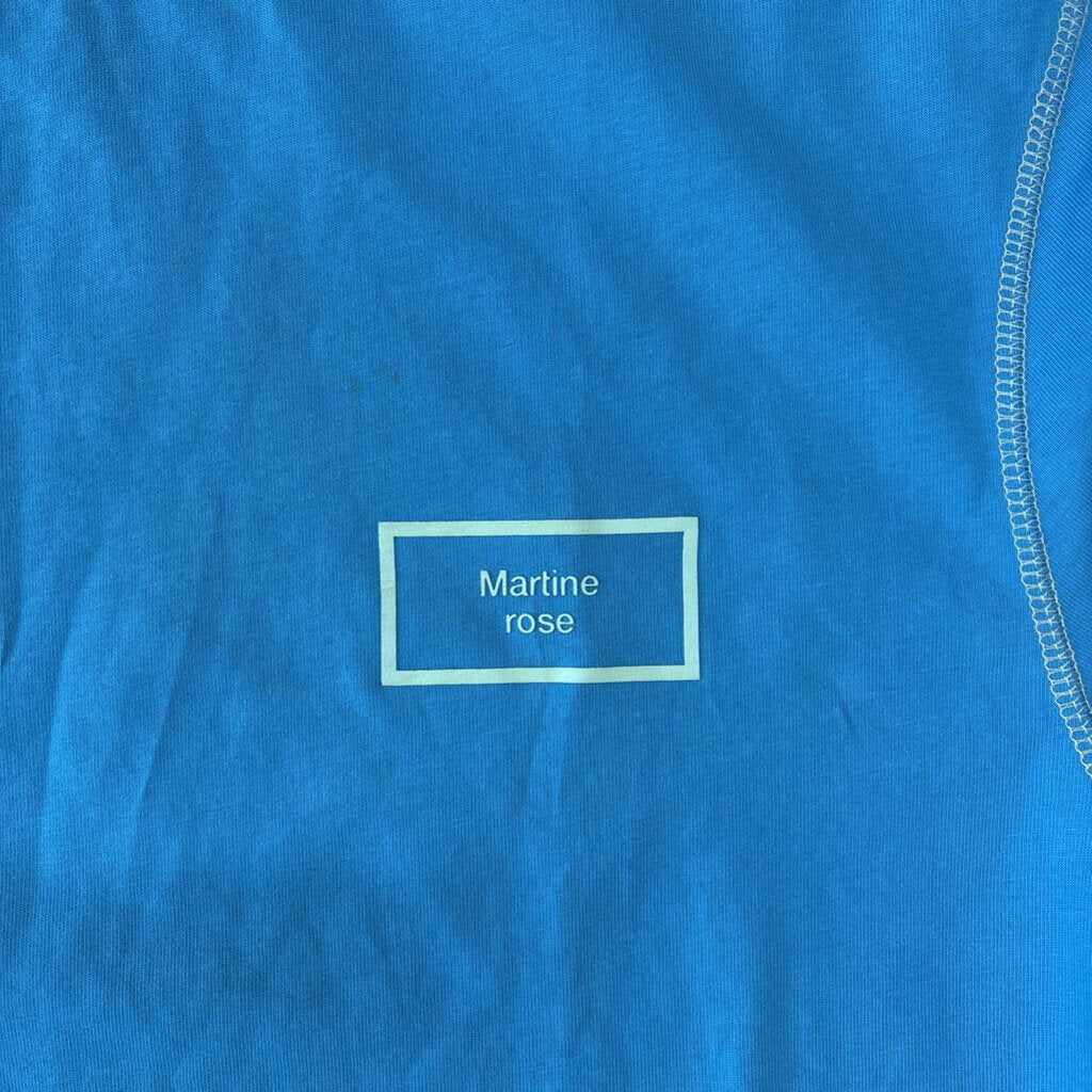 Martine Rose Blue Logo Tee