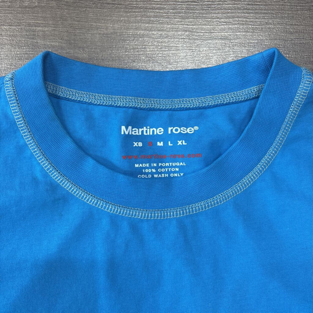 Martine Rose Blue Logo Tee