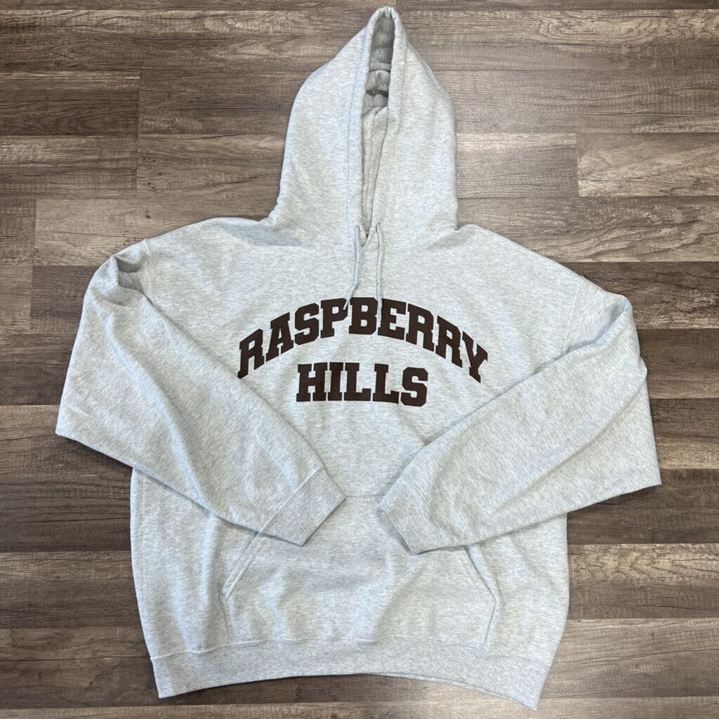 Raspberry Hoodie Grey