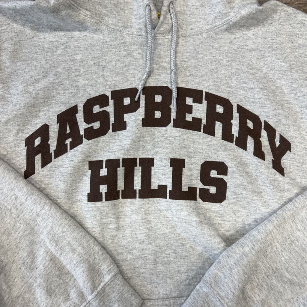 Raspberry Hoodie Grey