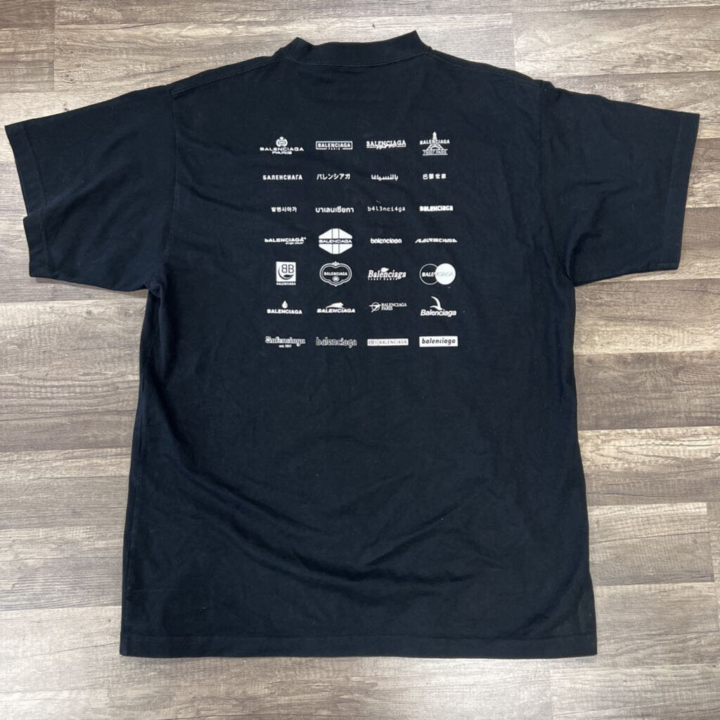 Balenciaga Logo Shirt Black
