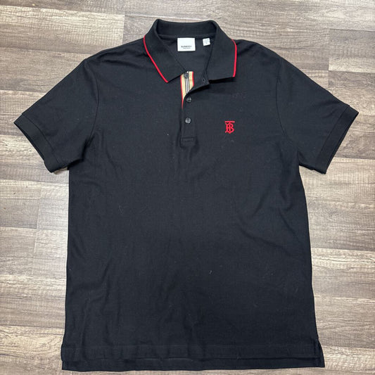 Burberry Polo Black Red Logo