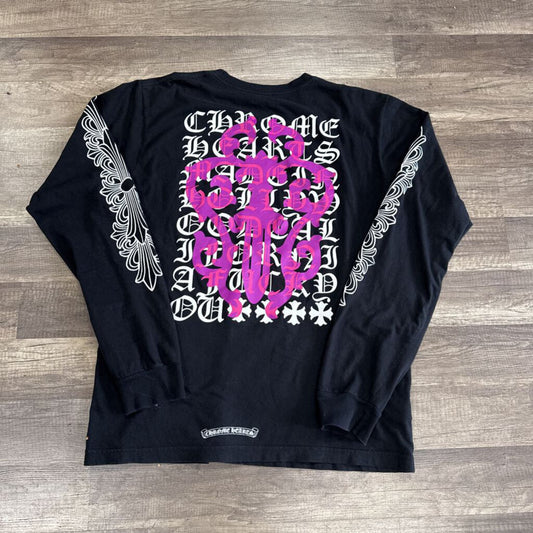 Chrome Hearts Black L/S Dagger Script