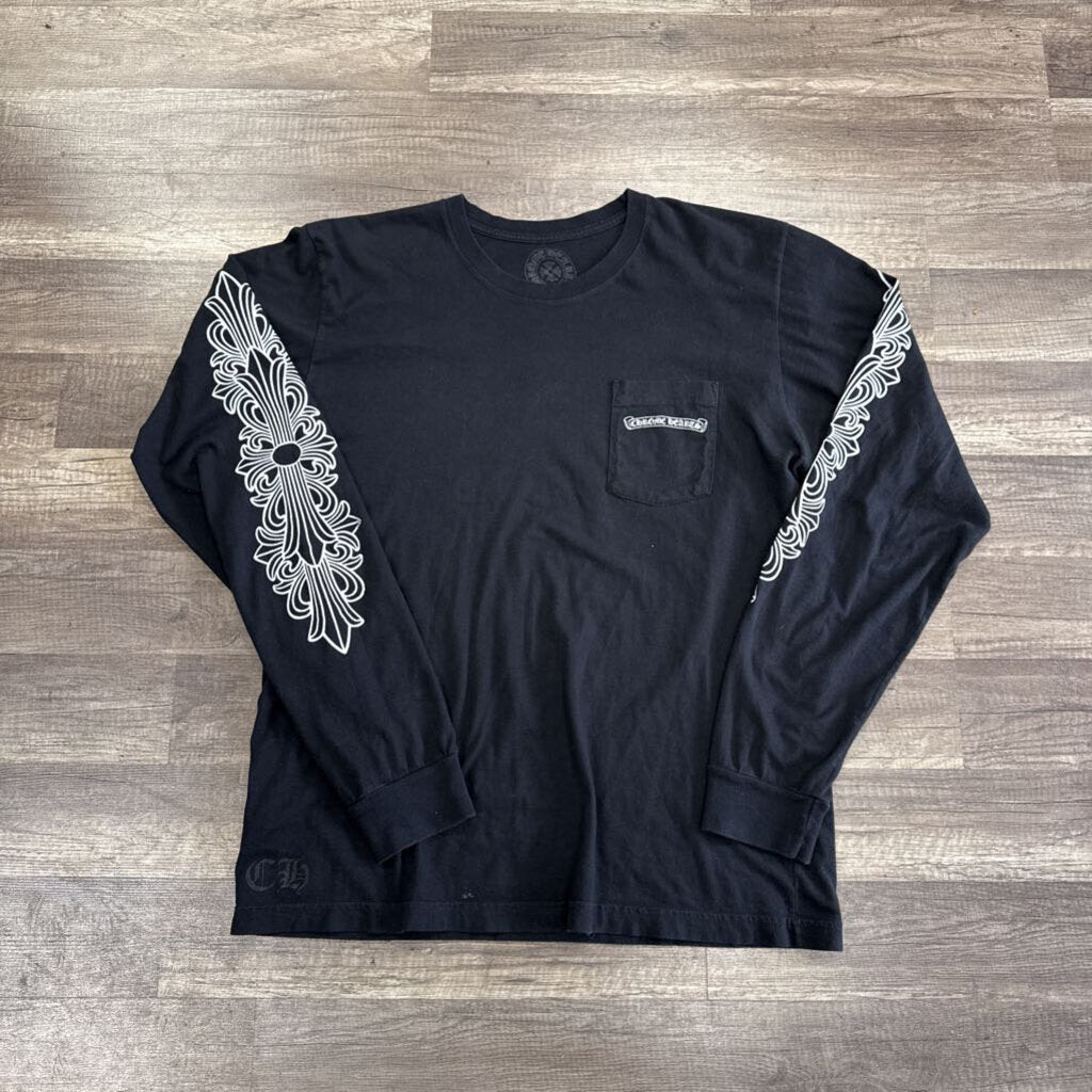 Chrome Hearts Black L/S Dagger Script