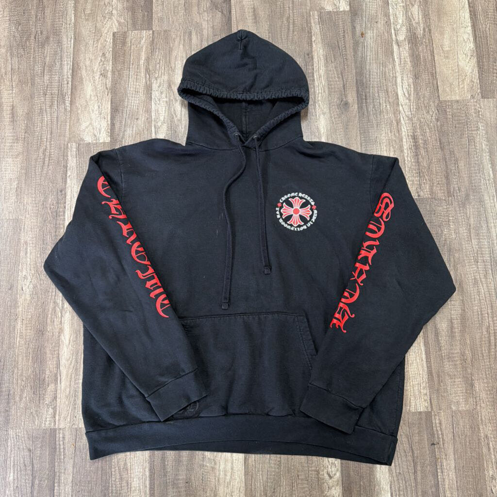 Chrome Hearts Plus Hoodie Black Red