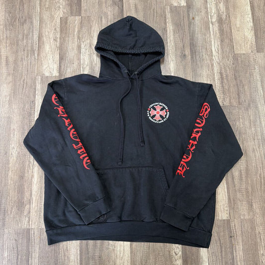 Chrome Hearts Plus Hoodie Black Red