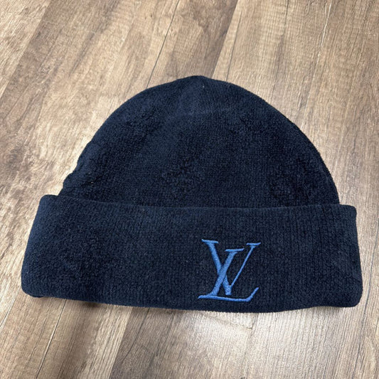 LV Louis Vuitton Crush Beanie Navy Blue