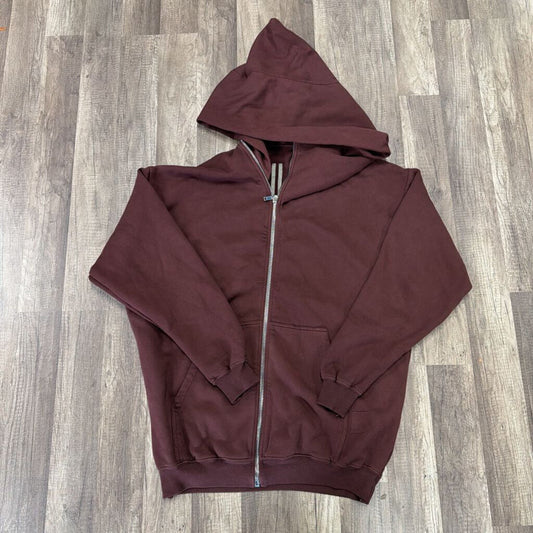 Rick Owens Burgundy Mountain Hoodie