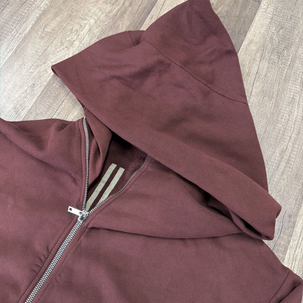 Rick Owens Burgundy Mountain Hoodie
