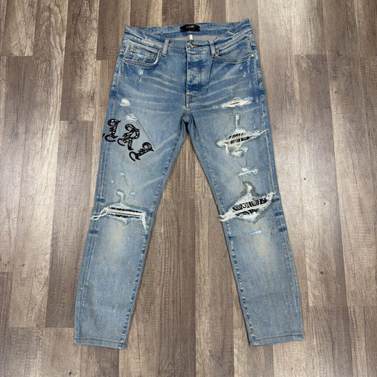 Amiri Jean Mx1 Black Black Logo (SHORT)