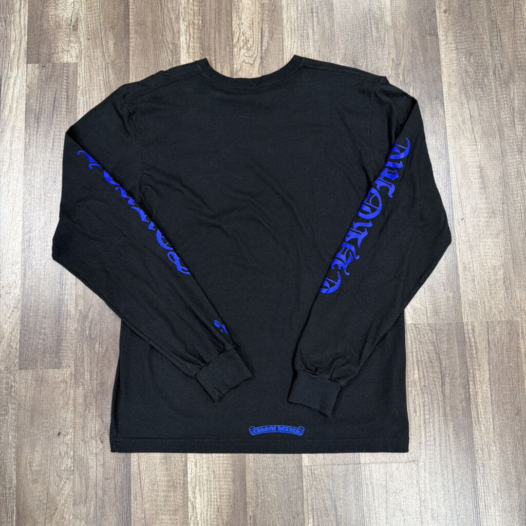 Chrome hearts long sleeve black blue neck logo
