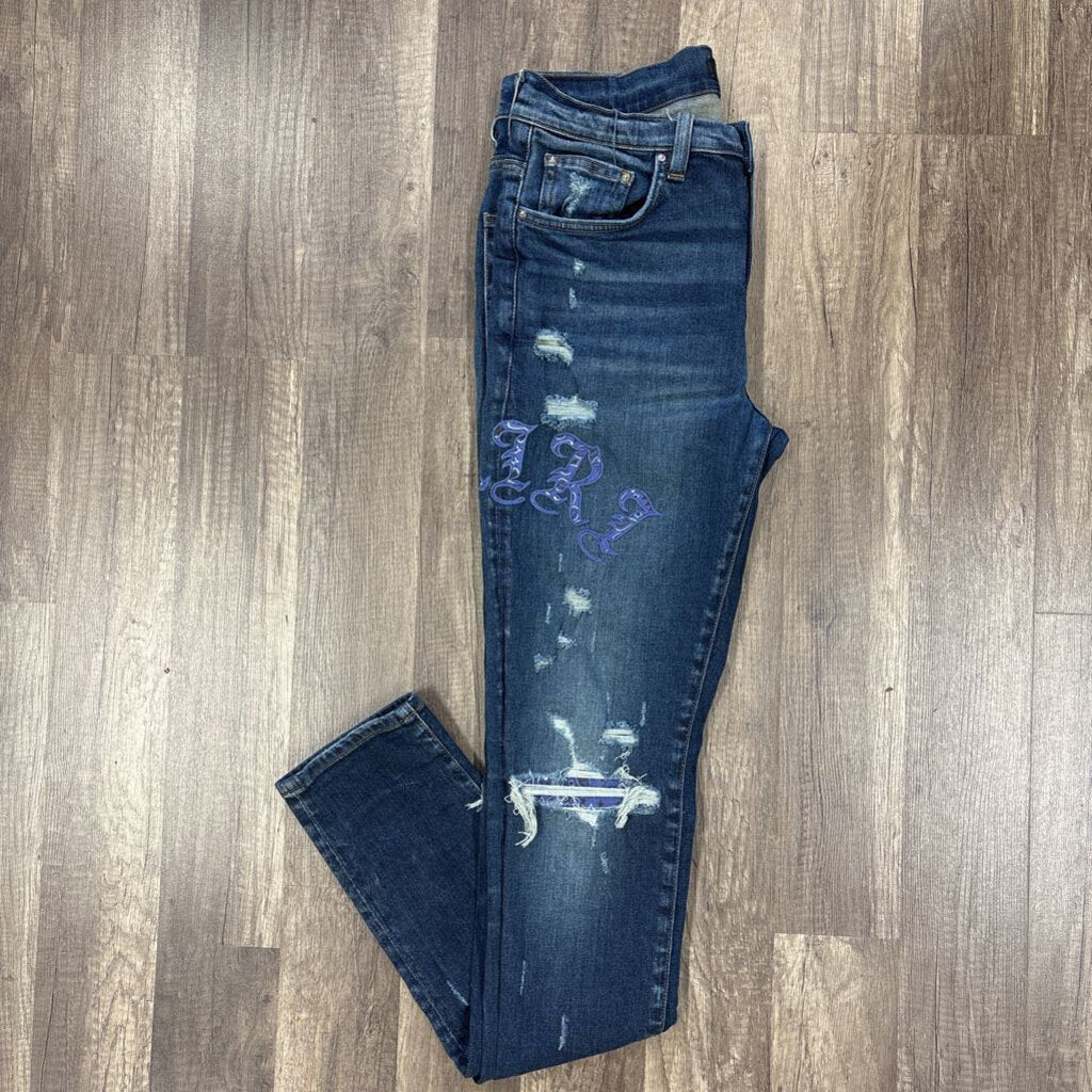 Amiri MX-1 Jeans Old English logo