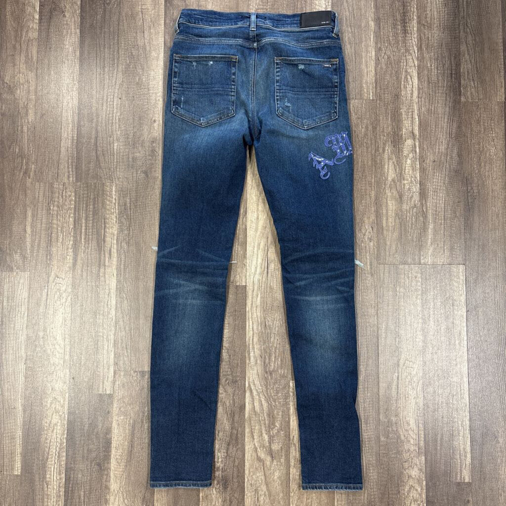 Amiri MX-1 Jeans Old English logo