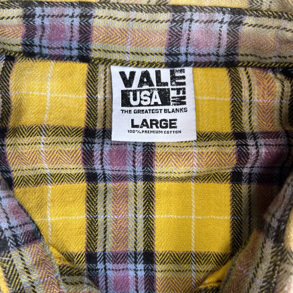 Vale Yellow Rhinestone Flannel Shirt