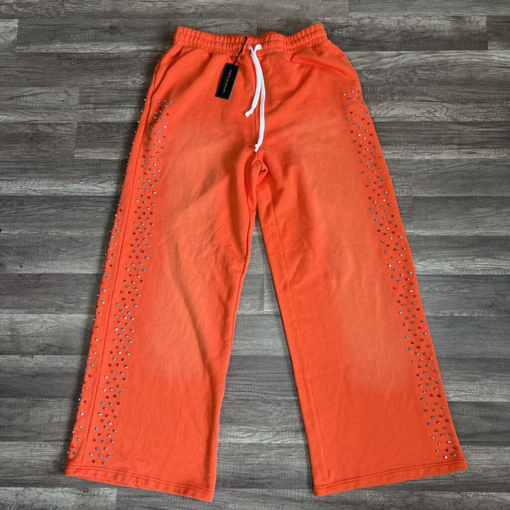 Cactus Rhinestone Sweatpants Orange