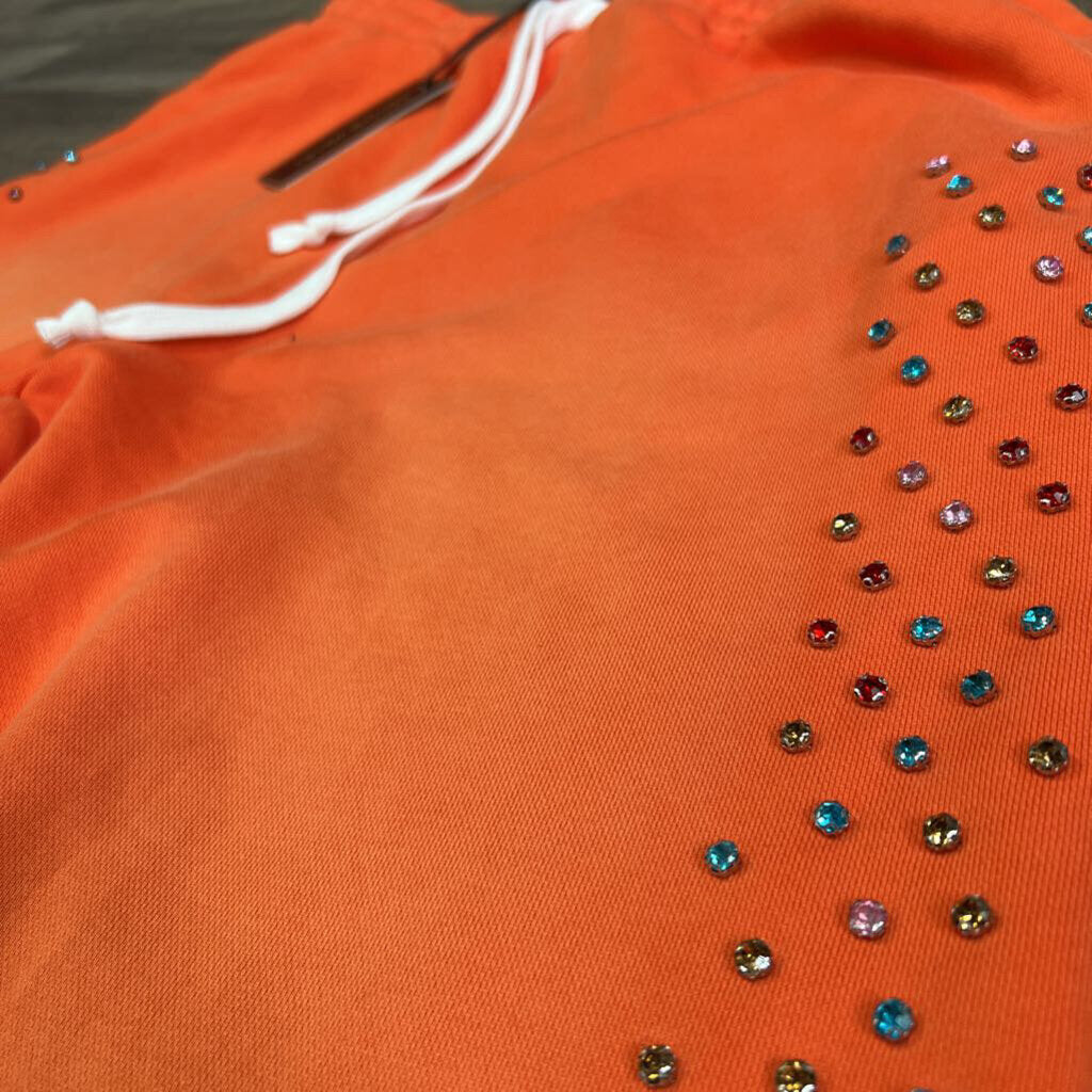 Cactus Rhinestone Sweatpants Orange